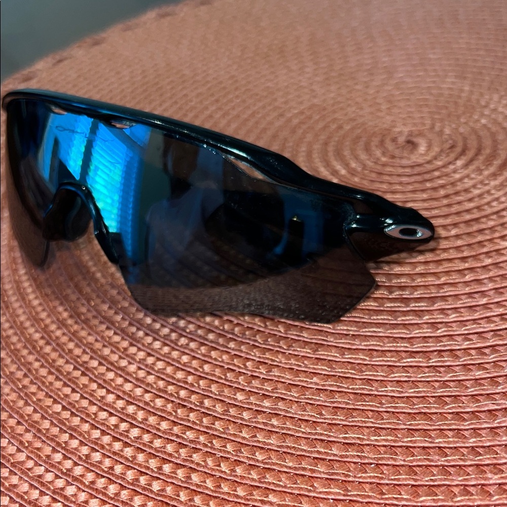 Oakley Reflective Black and Blue Sunglasses
